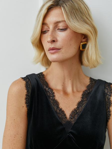 Платье Amely (бархат) Marou, цвет: Черный, Mar5_2603 купить онлайн