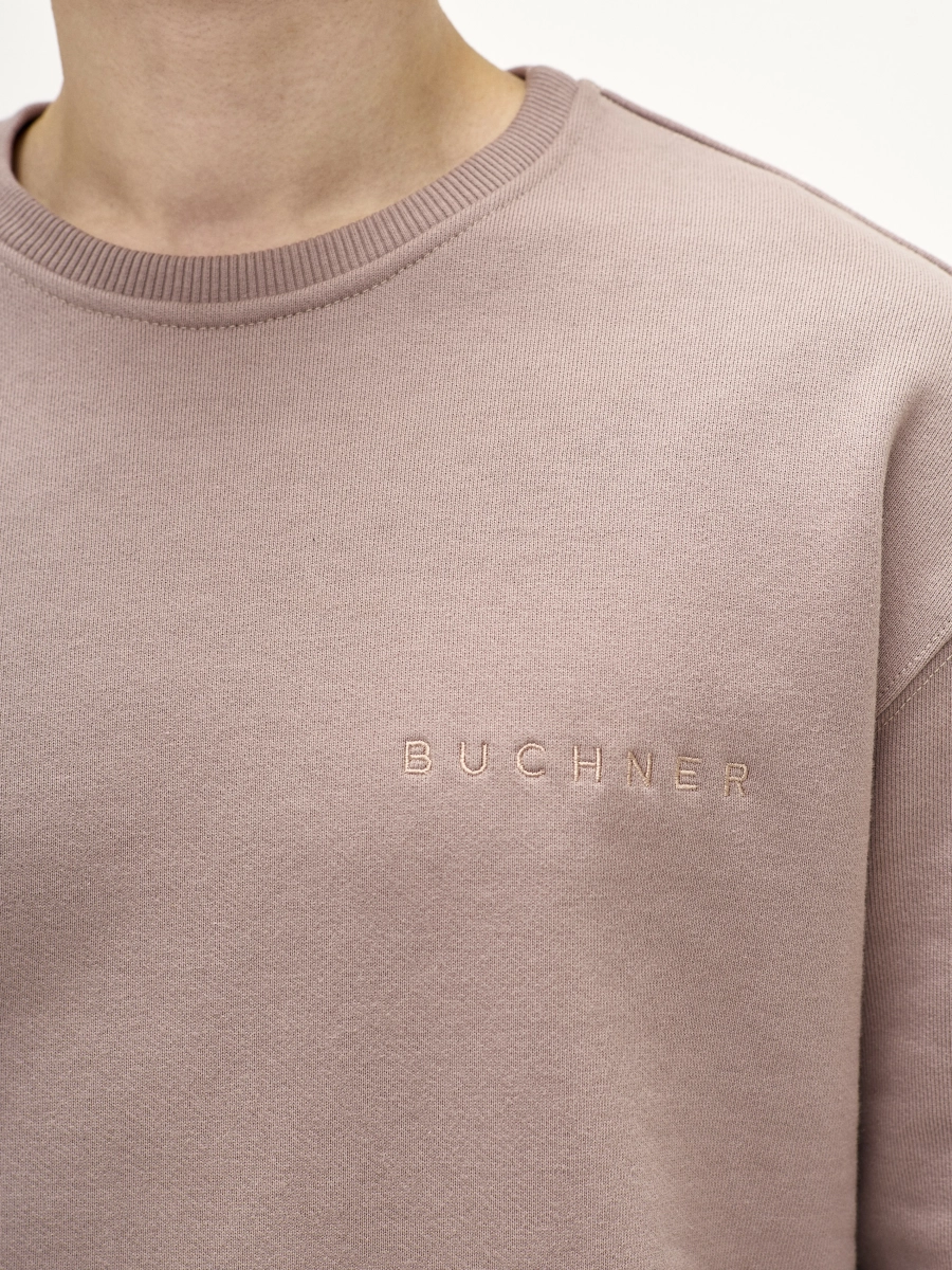 Свитшот из футера Walk Straight BUCHNER, цвет: бежевый SW0123001BG |новая коллекция купить онлайн