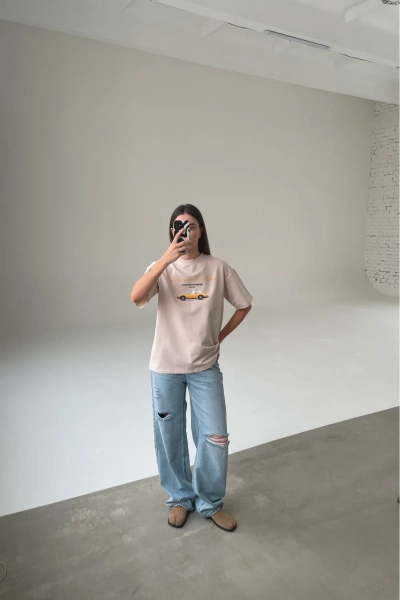 Футболка Миконос Erist store, цвет: бежевый, НФ-00003346 купить онлайн