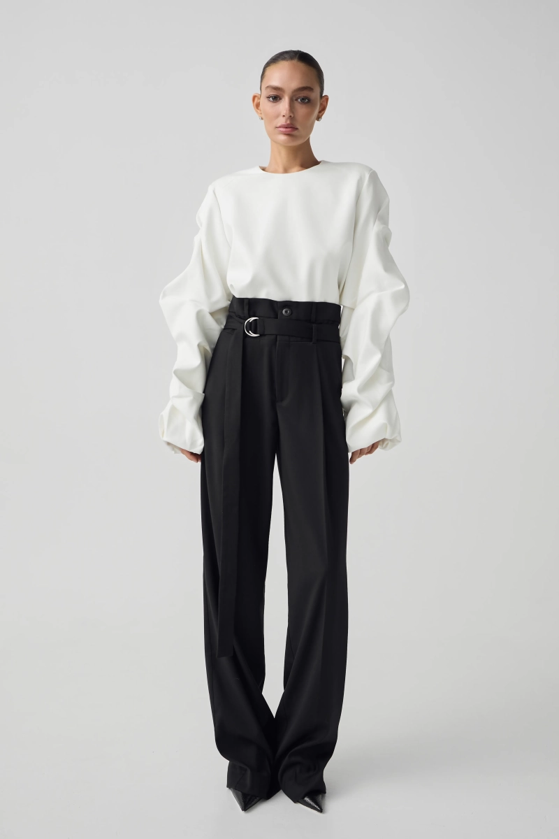 Брюки с двойным поясом Shtripling, цвет: Черный, SHPNT003BLK купить онлайн