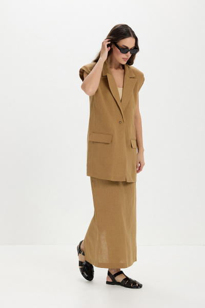 Жилет лен ABDA, цвет: марракеш, 712610203540 купить онлайн