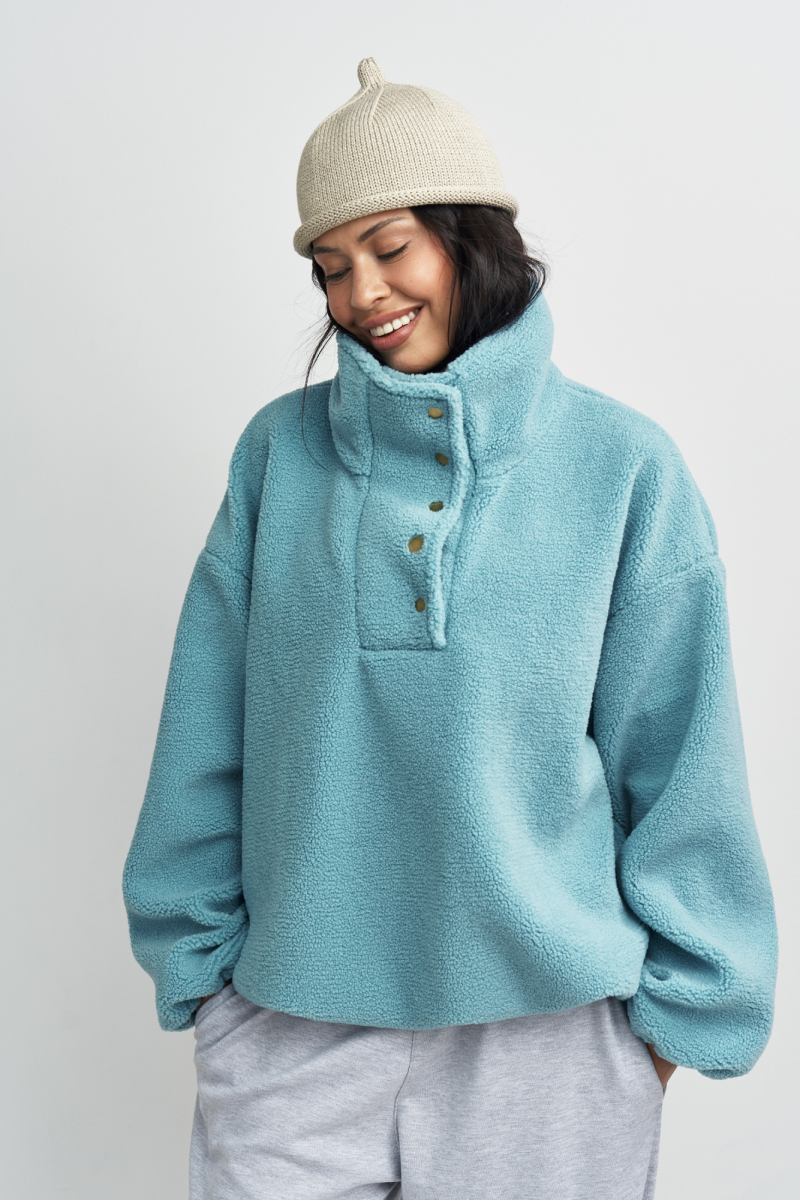 Анорак плюшевый Лазурный