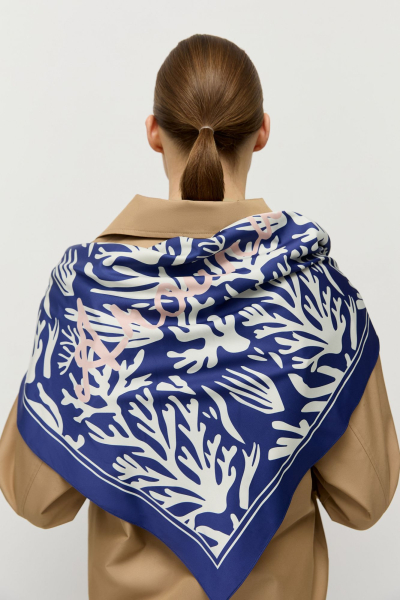 Платок с принтом AROUND, цвет: синий 187_09PS02 купить онлайн