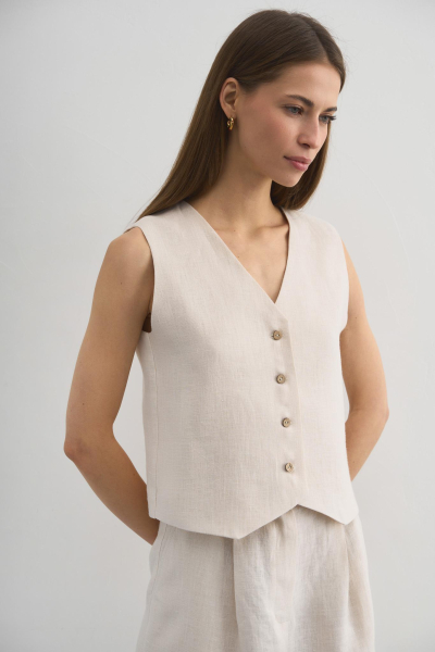 Жилет льняной Pearl PURE LINEN, цвет: жемчуг  купить онлайн