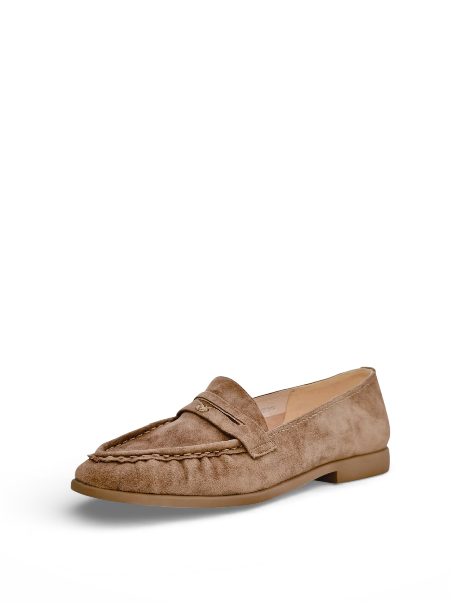 Лоферы из натуральной замши GRANDERA, цвет: коричневый  купить онлайн