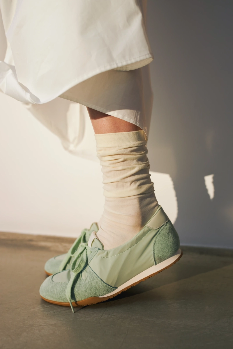 Кеды из натуральной замши и текстиля GRANDERA, цвет: мятный z21-d015-6 (913) купить онлайн