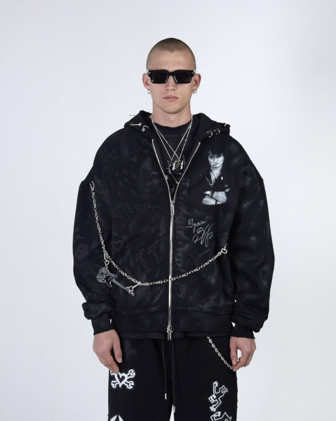 Худи ZIP KINO ХУДИ BAND BLACK