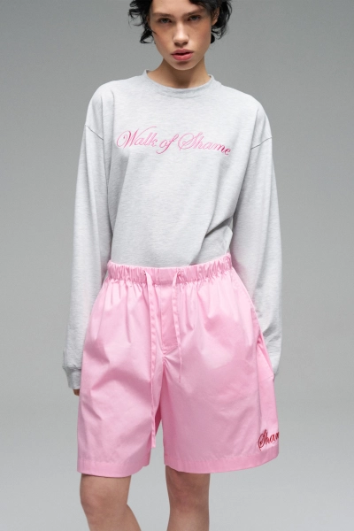 Лонгслив с вышивкой WALK OF SHAME, цвет: серый, LS005.1/FW2526 купить онлайн