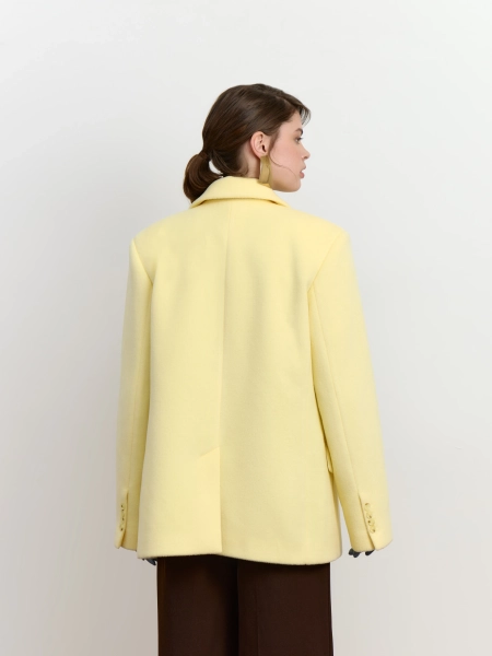 Пальто двубортное прямого силуэта Mollis, цвет: Сливочный, 17-01-3691/3 купить онлайн