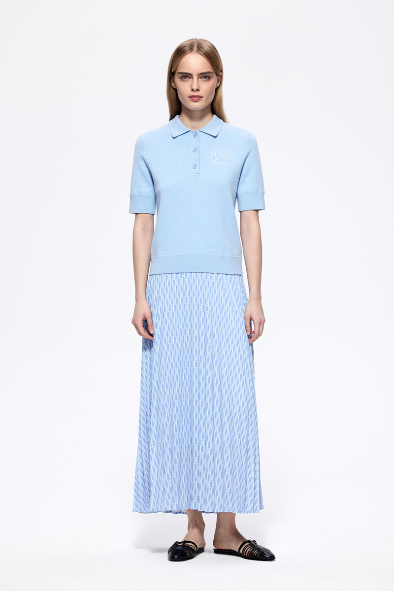 Юбка-плиссе с принтом DREAMS BY ALENA AKHMADULLINA, цвет: голубой, 126102100204561/211000 купить онлайн