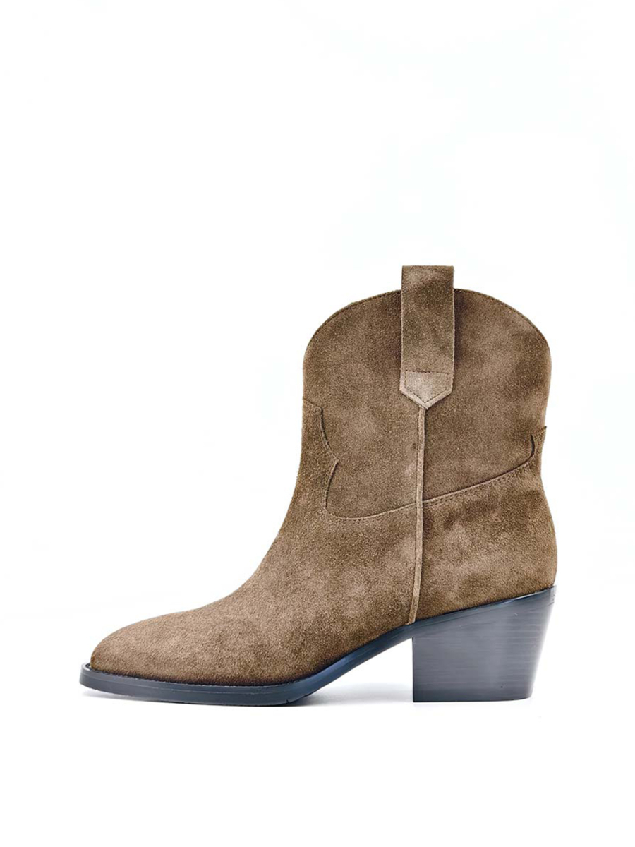 Ботильоны демисезонные из натуральной замши