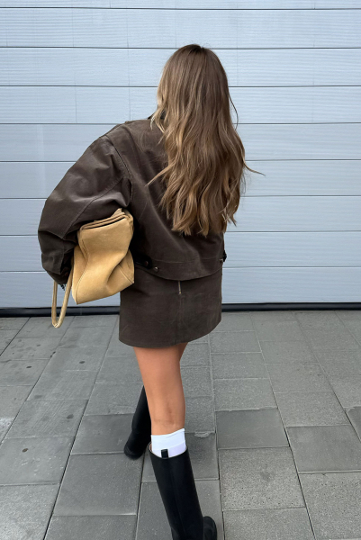 Юбка мини из вельвета LIGHT BROWN Label .B, цвет: light brown, Sk.19.3.5938LBR купить онлайн