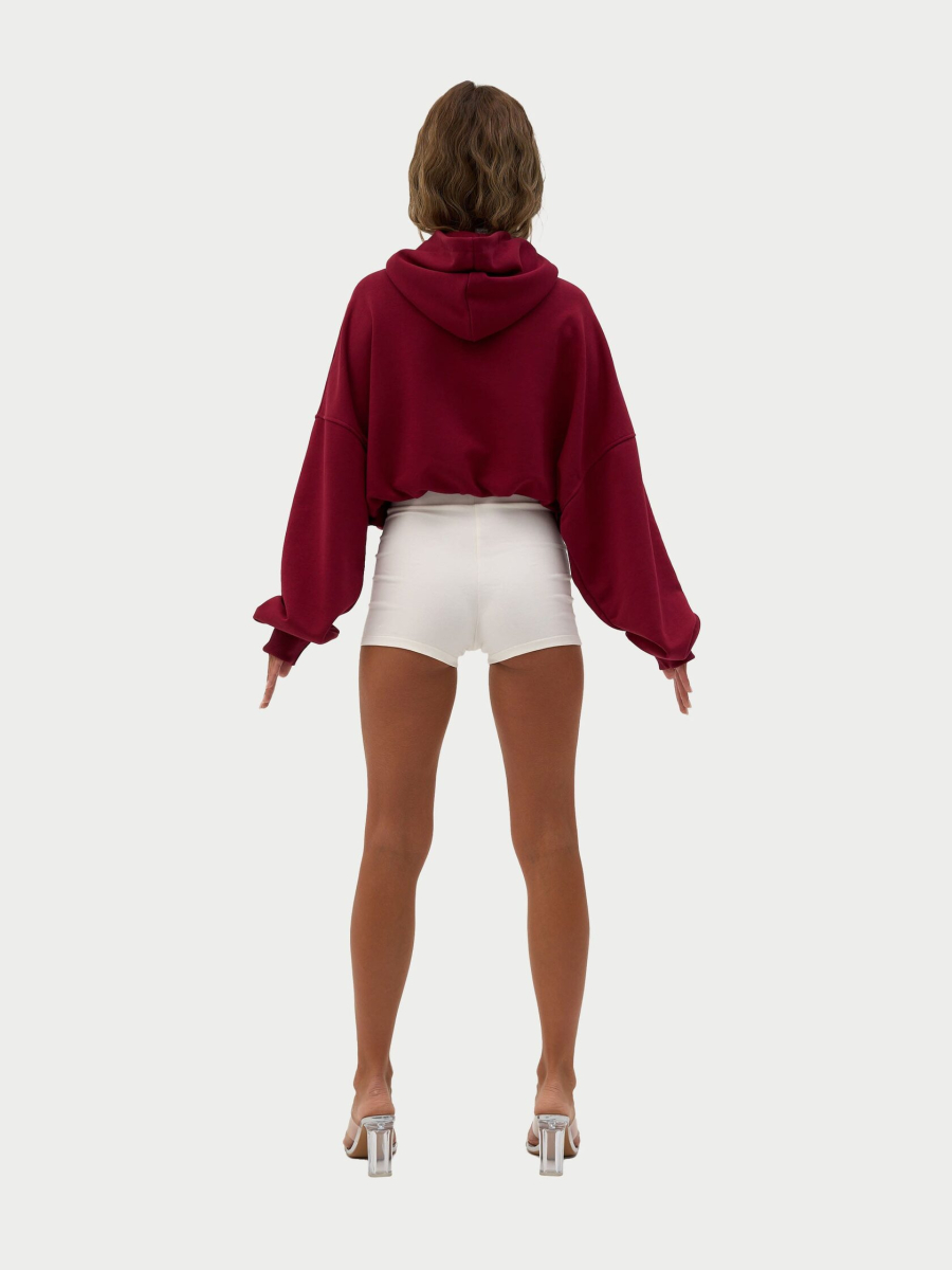 Crop Худи утепленное с кулиской ONSI, цвет: dark red,  купить онлайн