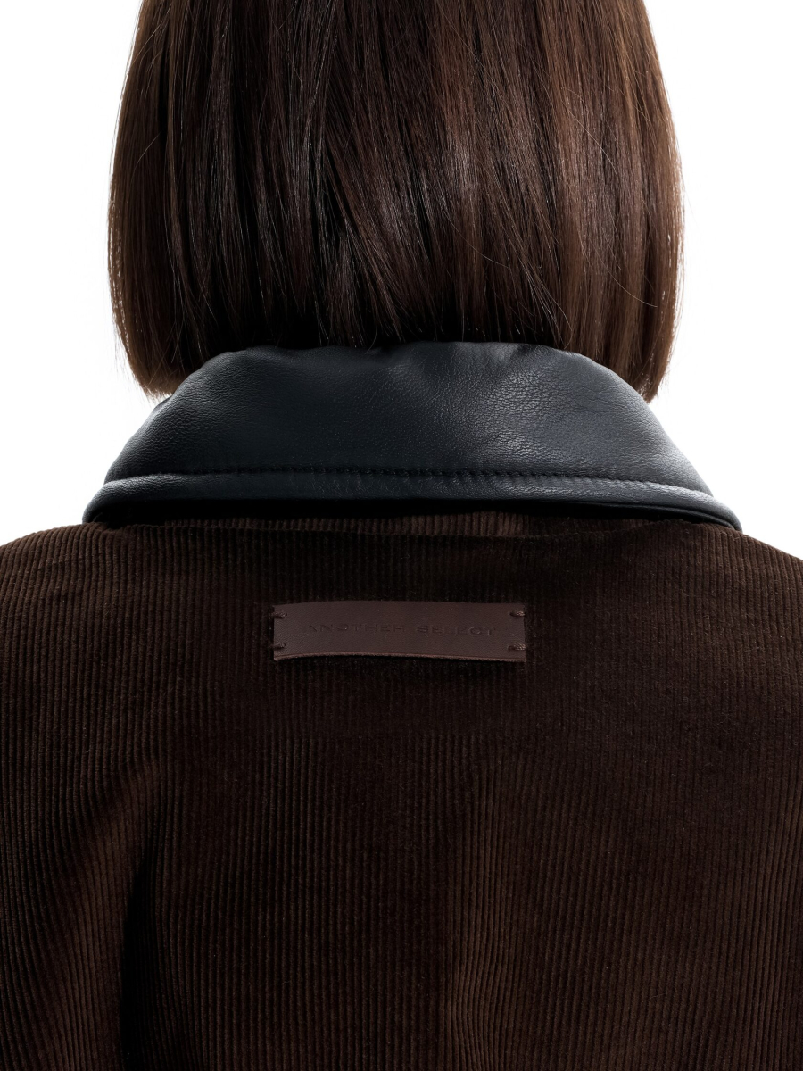 Бомбер из вельвета ANOTHER SELECT, цвет: коричневый, 00181 купить онлайн