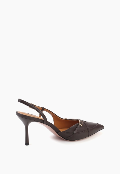 Туфли слингбэки из натуральной кожи SBALO, цвет: шоколадный STR5-3 купить онлайн
