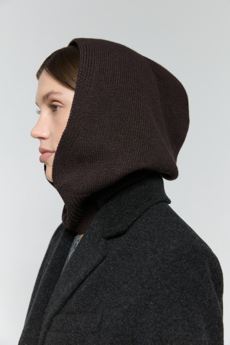 Капор из смесового кашемира ver.2.0 AROUND, цвет: темно-коричневый 1411_07C23 купить онлайн