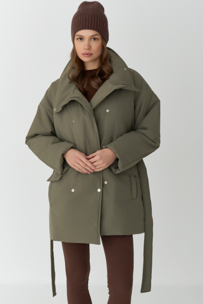 Парка на кнопках двубортная