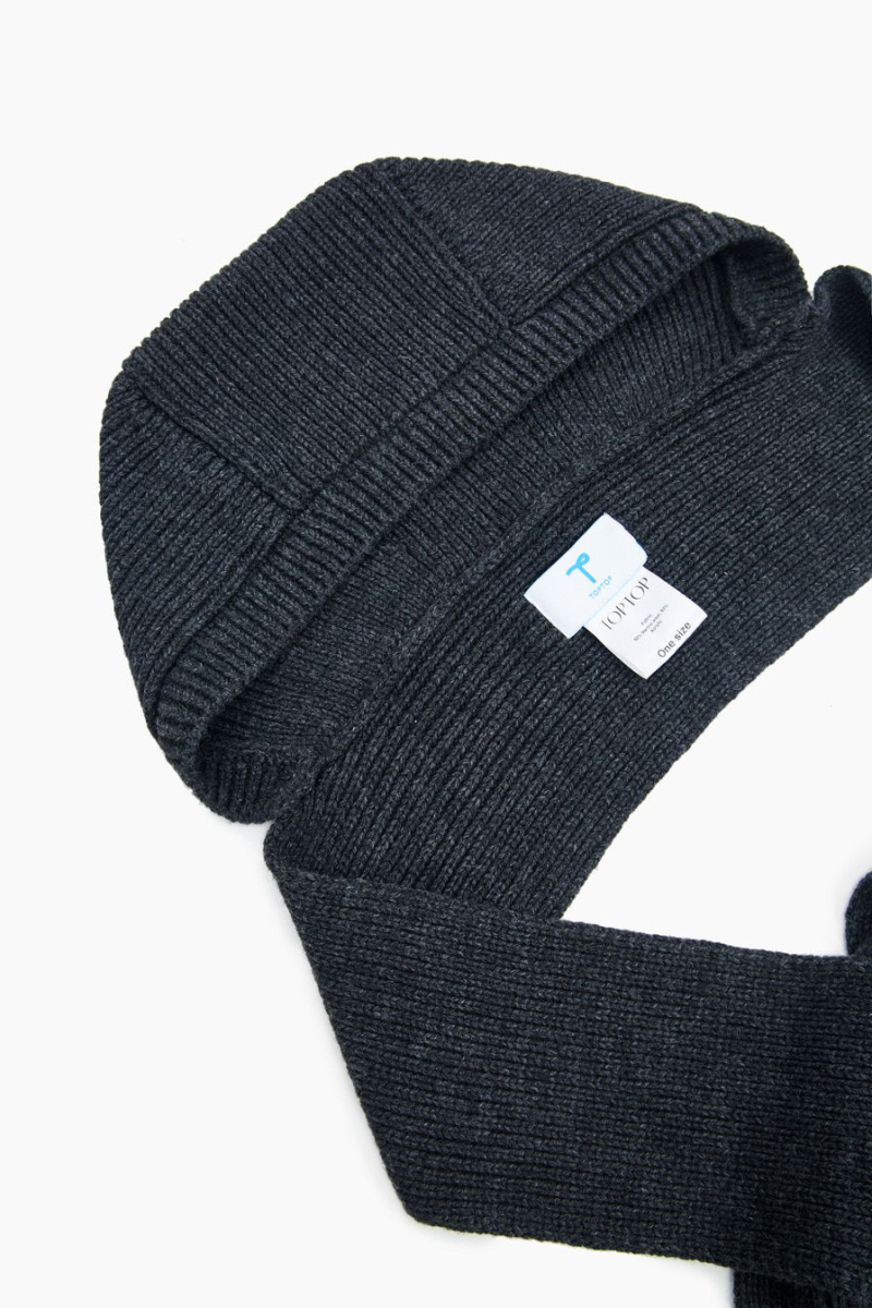 Чепчик-шарф из смесовой шерсти мериноса TOPTOP, цвет: серый TT.601.15040.800 купить онлайн