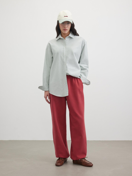 Рубашка однотонная с вышивкой Chaika, цвет: мятный, SS26BL04-82 купить онлайн