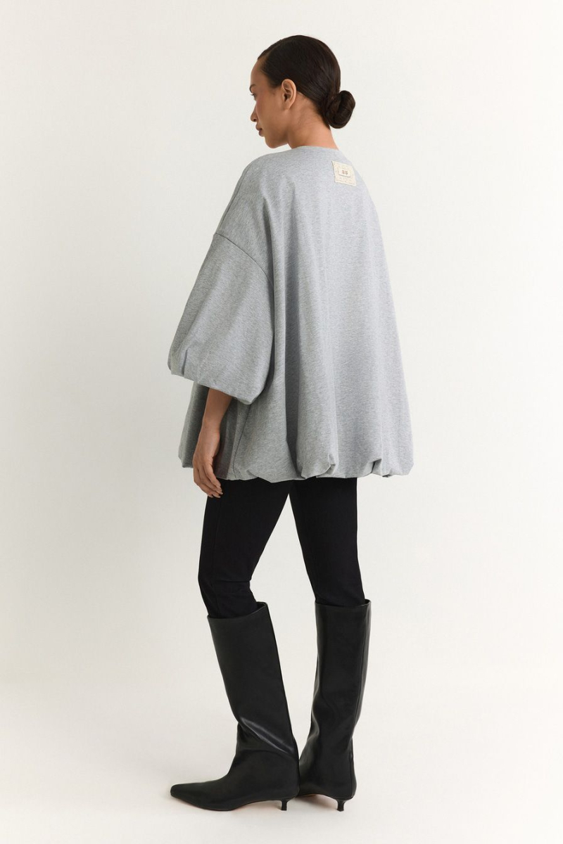 Лонгслив из 100% хлопка TOPTOP, цвет: серый меланж, TT.025.18861.820 купить онлайн