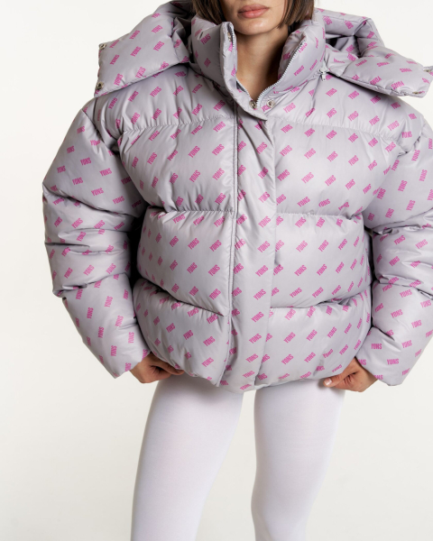 Пуховик PUFFER Y1 YONS ME LIGHT GREY YONS, цвет: Светло-серый,  со скидкой купить онлайн