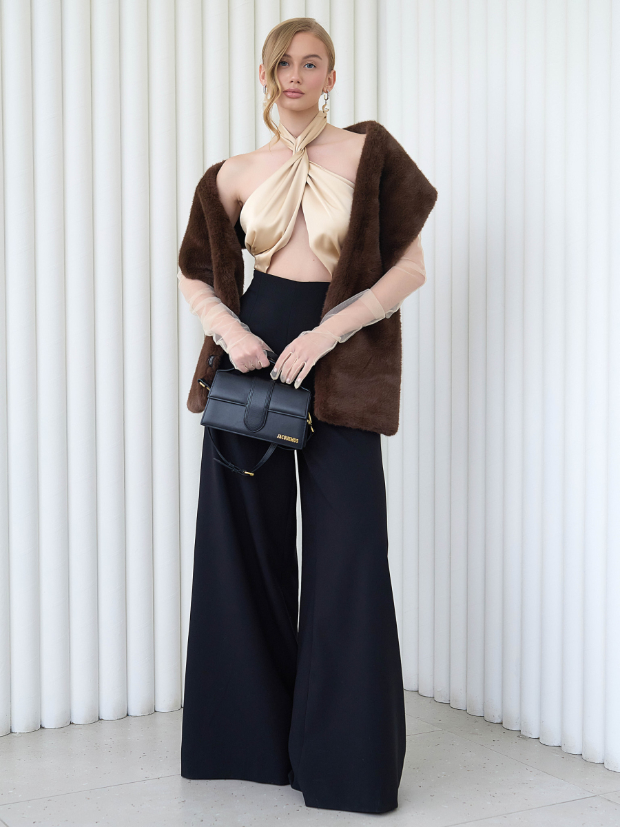 Комбинезон с открытой спиной I.B.W., цвет: черный/бежевый, EO005 купить онлайн