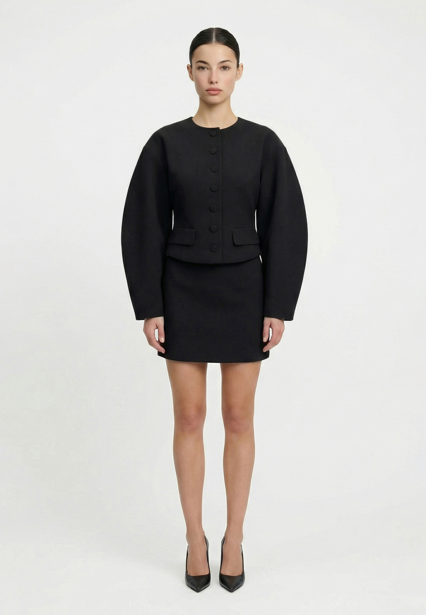 Жакет с округлым рукавом REFERT, цвет: Черный, 04-3745/1-2511 купить онлайн