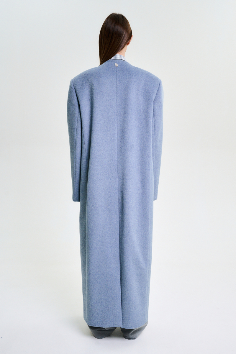 Пальто без лацканов LIGHT BLUE Label .B, цвет: LIGHT BLUE, Jc.30.4.2145LB купить онлайн