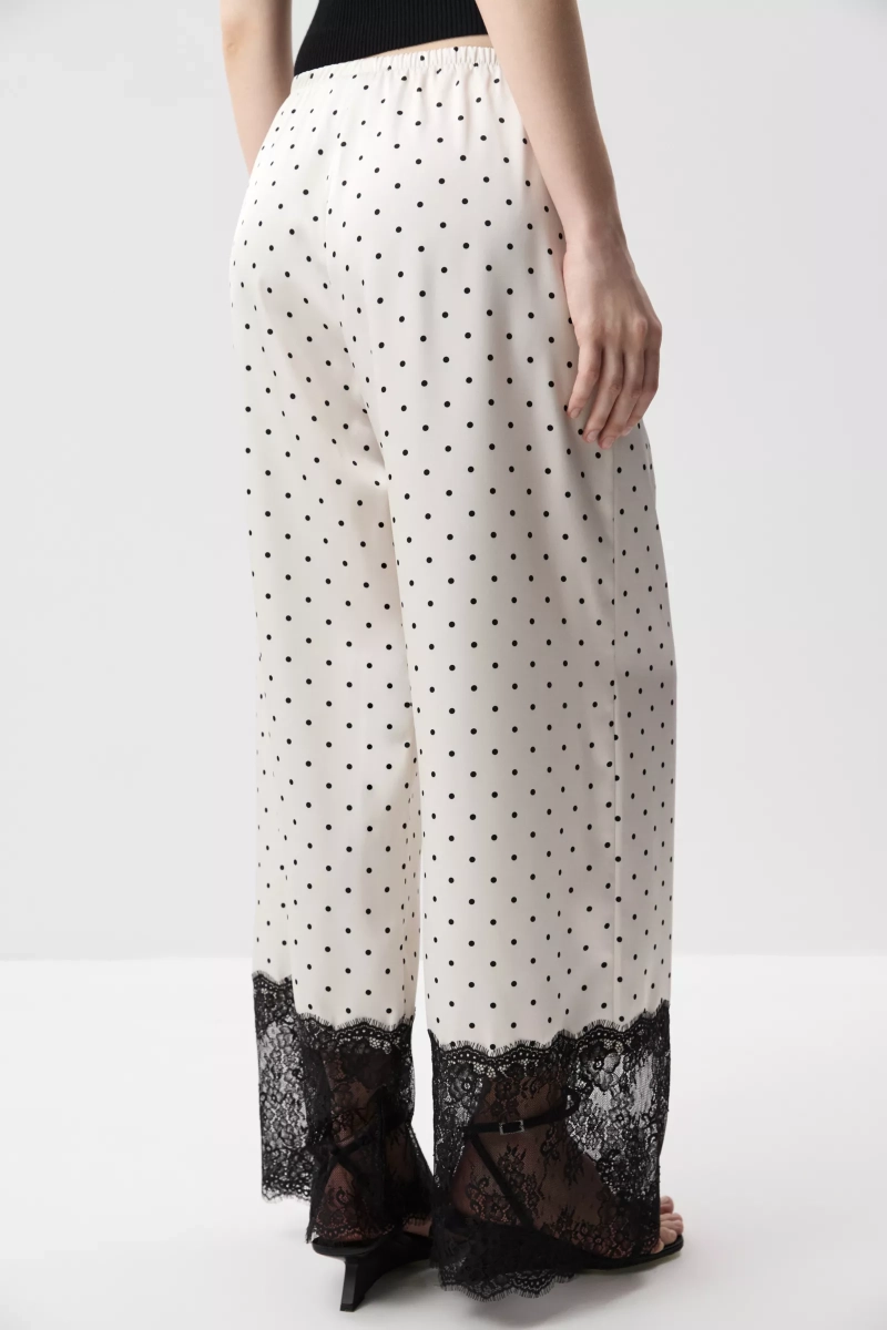 Брюки с кружевом Charmstore, цвет: горох на молочном 101-56860-1002 |трендовая новинка купить онлайн