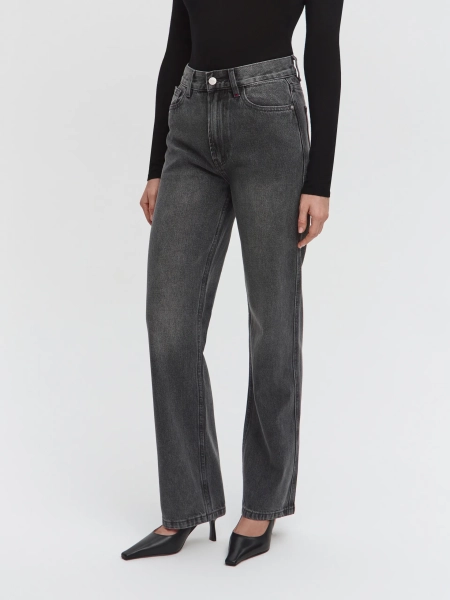 Джинсы прямые ANNA PEKUN, цвет: серый,  купить онлайн