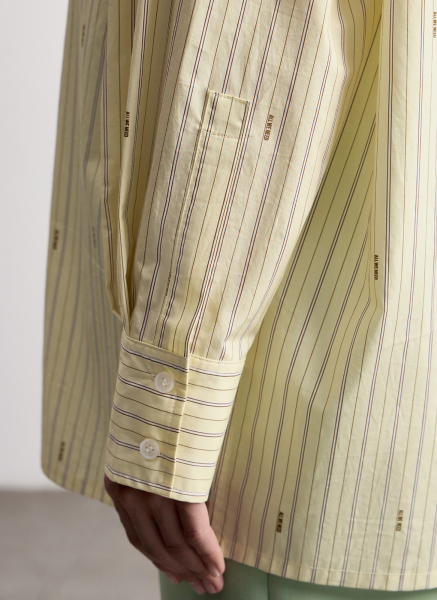 Рубашка из хлопка ALL WE NEED, цвет: Сливочный, 2603W1336-88 купить онлайн