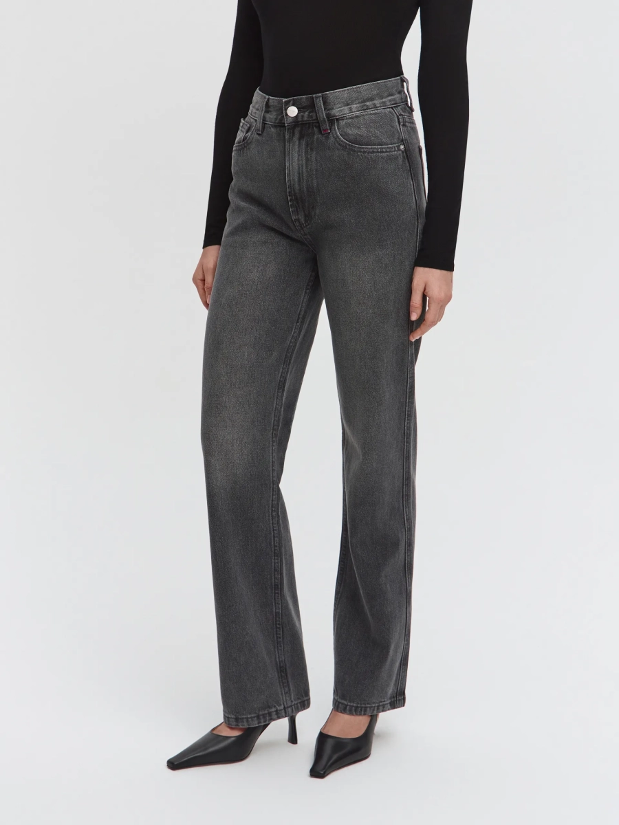 Джинсы прямые ANNA PEKUN, цвет: серый,  купить онлайн