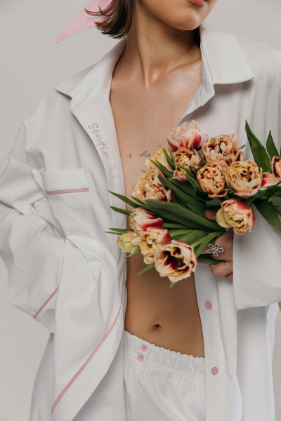 Пижамные брюки SENTIR ME SENTIR, цвет: WHITE  |новая коллекция купить онлайн