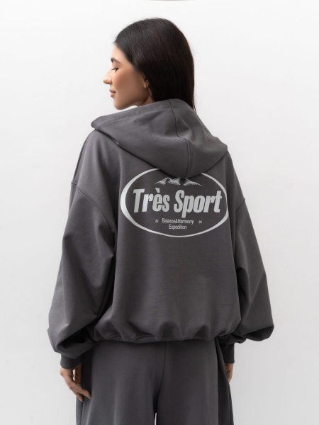Зип-худи Trés sport TRES, цвет: графит, НФ-00002394 купить онлайн
