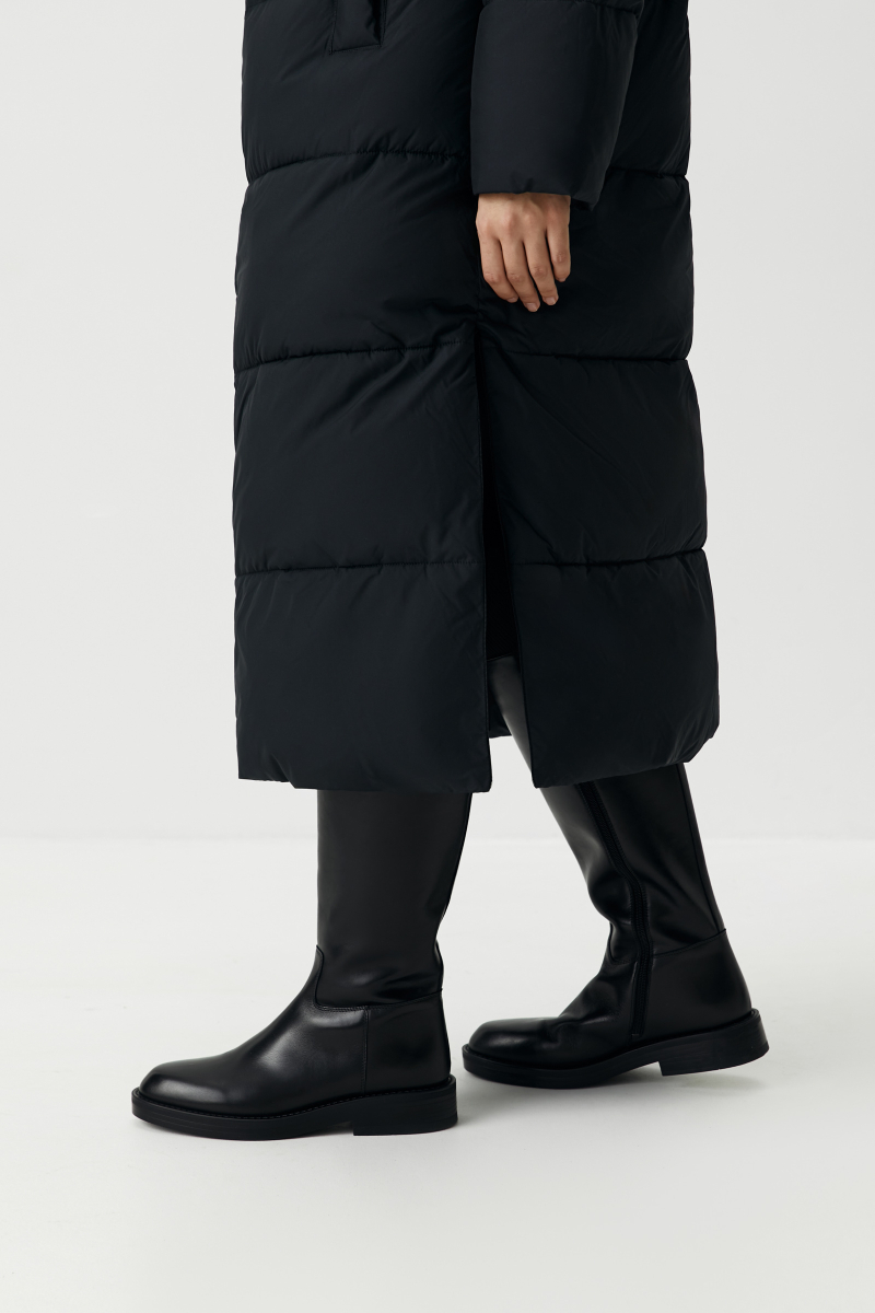 Пальто макси утепленное Charmstore, цвет: Черный, 506-16889-880 купить онлайн