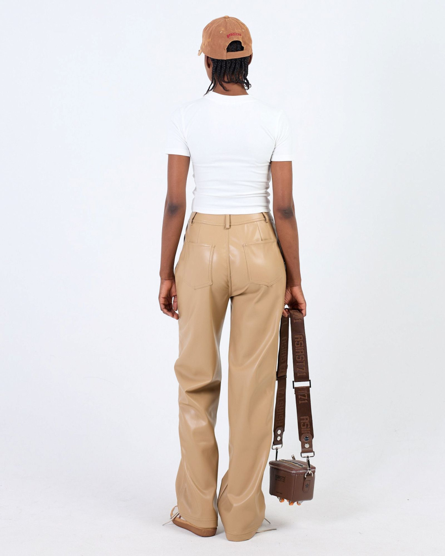 Брюки Cowboy leather women beige ASIA ST 71, цвет: бежевый, Ast71.pants-cowboy-beige-w купить онлайн