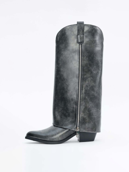 Сапоги-казаки с молнией