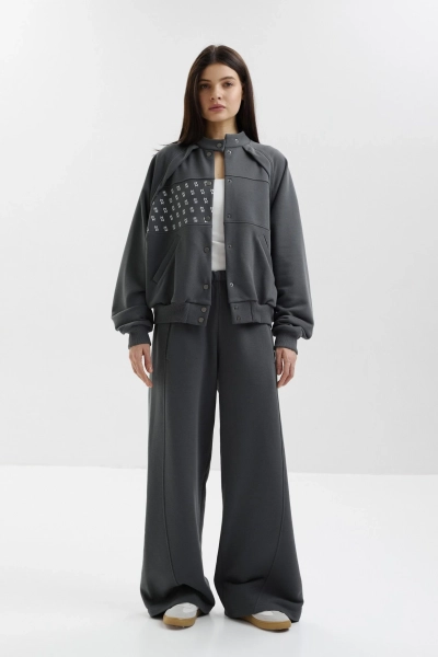 Брюки прямые marte, цвет: серый,  купить онлайн