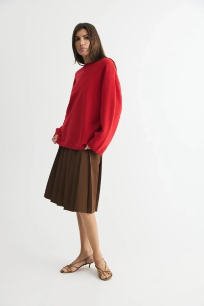 Джемпер базовый из шерсти Daisyknit, цвет: красный  |новая коллекция купить онлайн