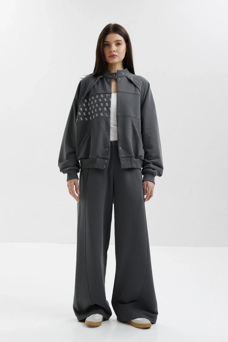 Брюки прямые marte, цвет: серый,  купить онлайн