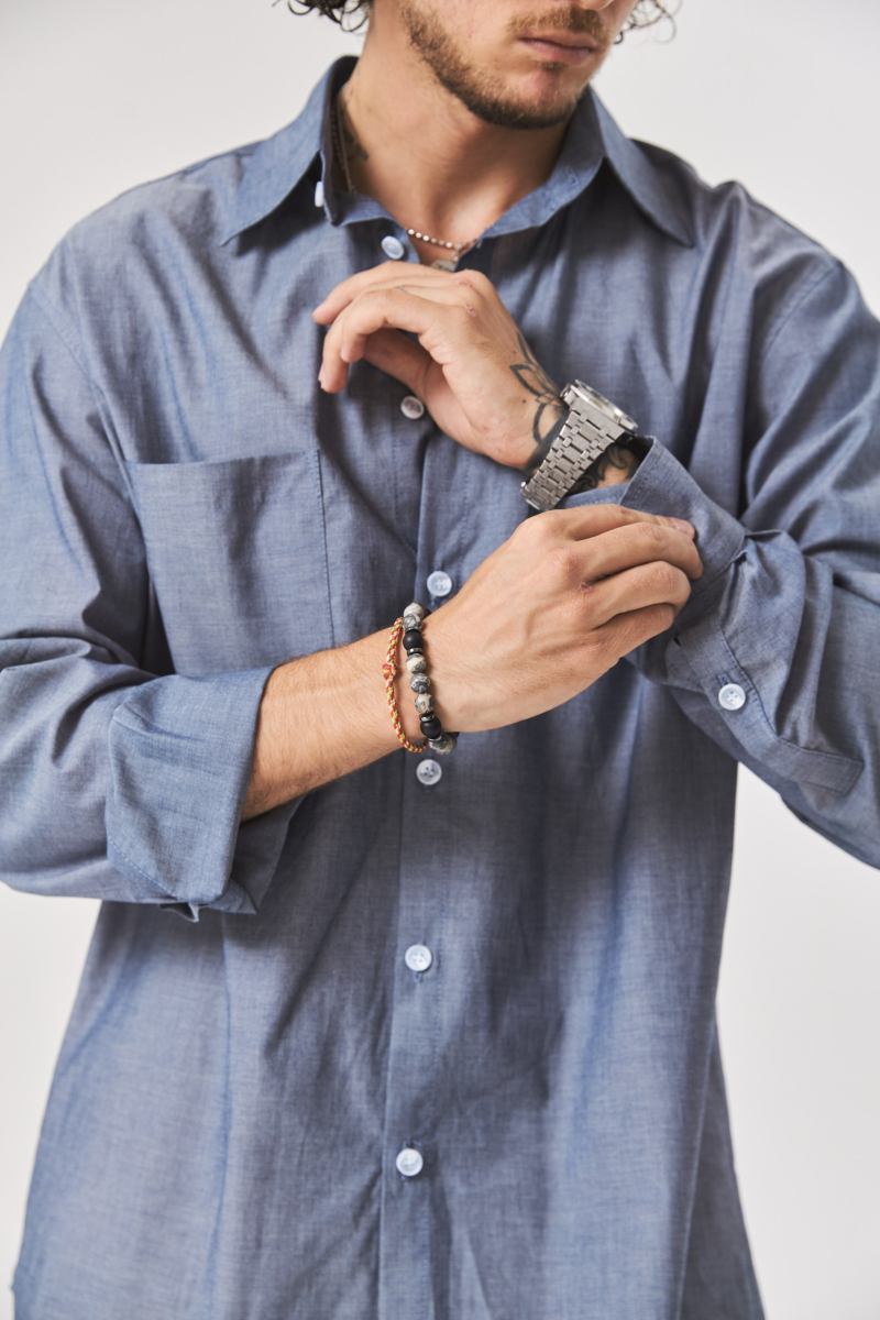 Рубашка Italian Cotton BUCHNER, цвет: Denim,  купить онлайн