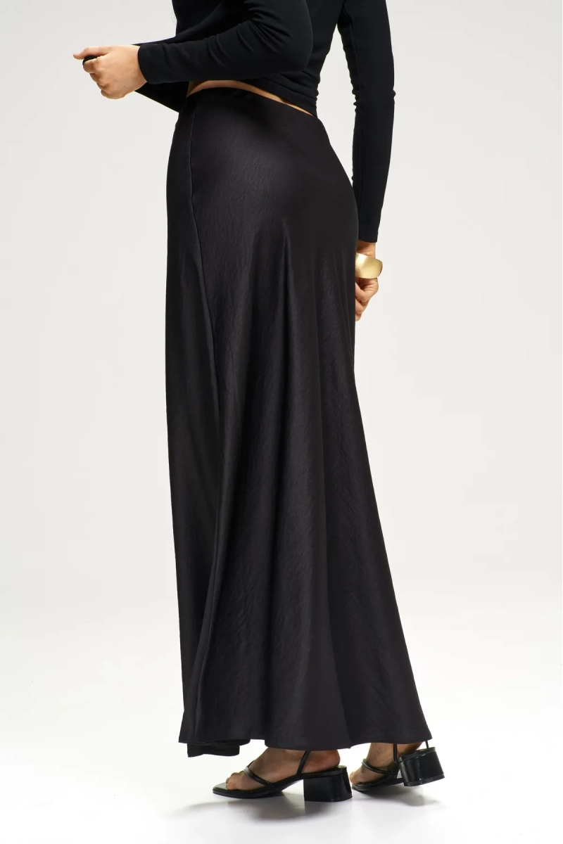 Юбка-годе атласная Black Erist store, цвет: Черный, НФ-00003081 купить онлайн