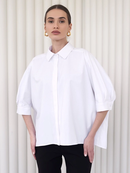 Рубашка оверсайз с коротким рукавом I.B.W., цвет: белый, SH018 купить онлайн