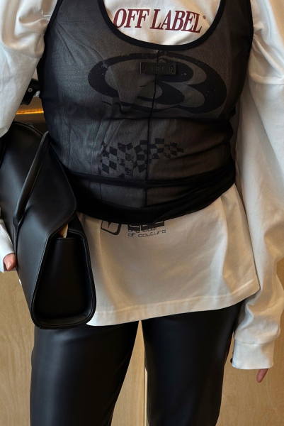 Майка из сетки LABEL .B & TOUSSUN Label .B, цвет: Чeрный,  купить онлайн