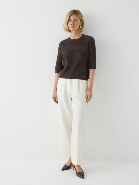 Джемпер с коротким рукавом Marou, цвет: коричневый, Mar_26021407 купить онлайн