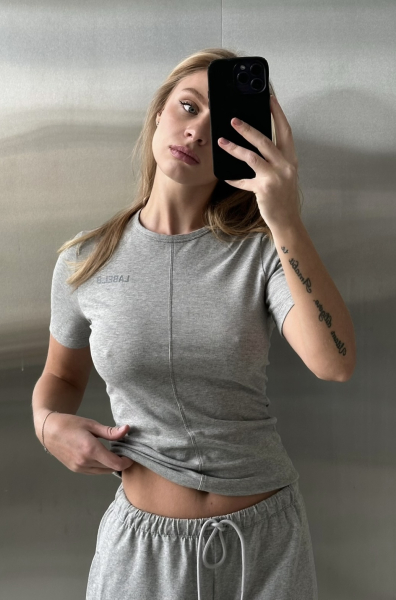 Футболка Слим-фит Label .B, цвет: серый меланж, Tp.04.3.4101.0226GRM купить онлайн