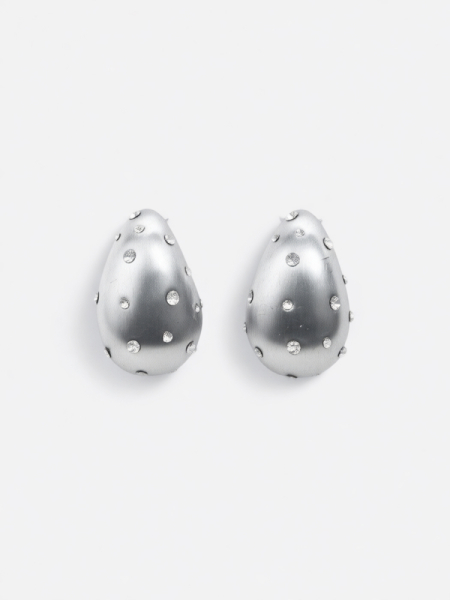 Серьги капли со стразами