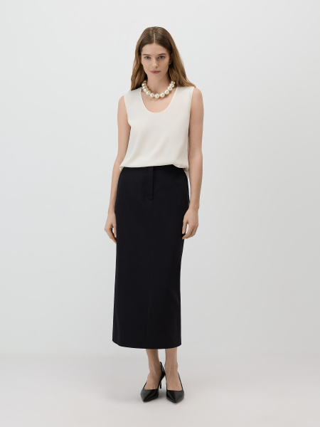 Топ из крепа Conso, цвет: белый, PM 260417 - молочный купить онлайн