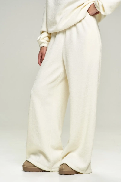 Брюки из плюша с начесом Milk Erist store, цвет: молочный, НФ-00002861 купить онлайн