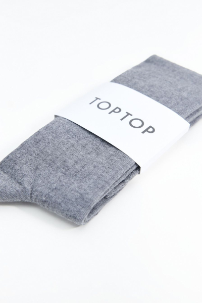 Базовые гольфы в широкий рубчик TOPTOP, цвет: серый меланж TT.182.16486.820 купить онлайн